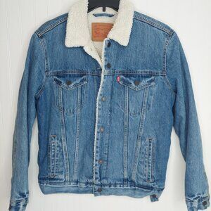 Levi's Original Sherpa Trucker Denim Jacket Womens Medium